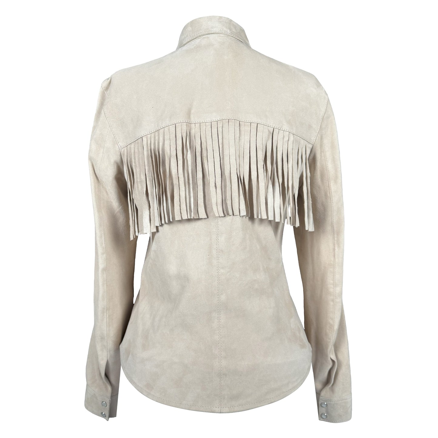 Western Fringe Suede Shirt